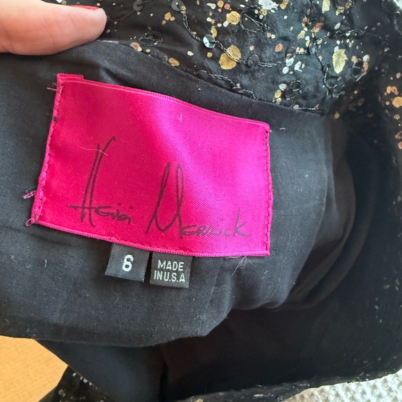 Heidi Merrick Vintage Pollock Sequined Pencil Skirt Size 6 - Picture 4 of 4